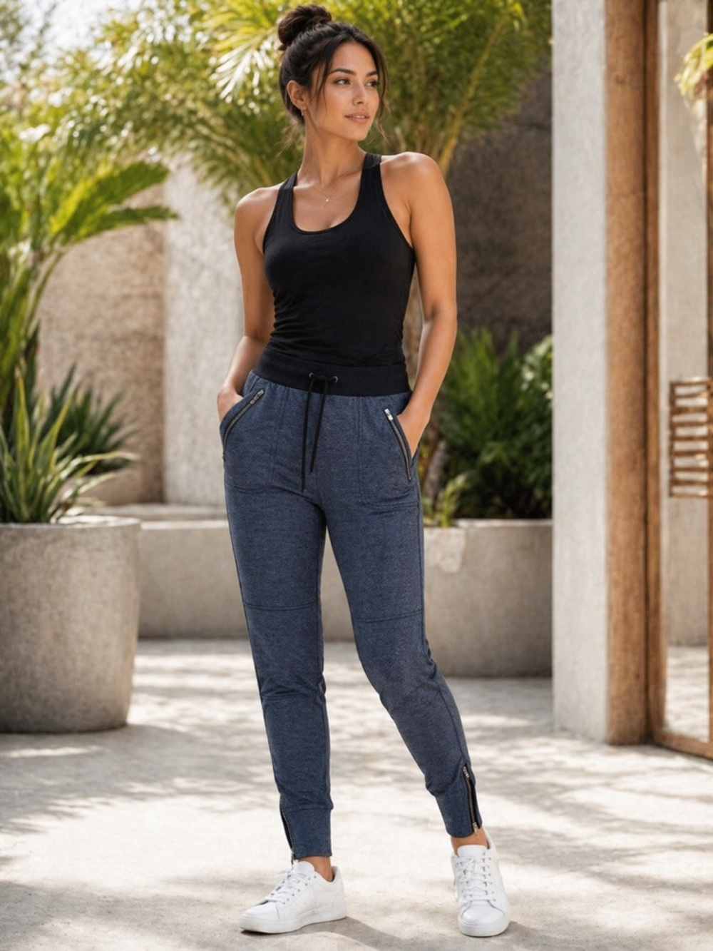 Athleta Flux Zip Pocket Jogger Pants Charcoal Grey, Size S